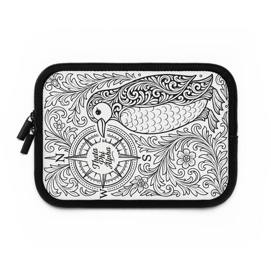 Theta Phi Alpha Penguin Laptop Sleeve — Black & White Decorative Protective Case