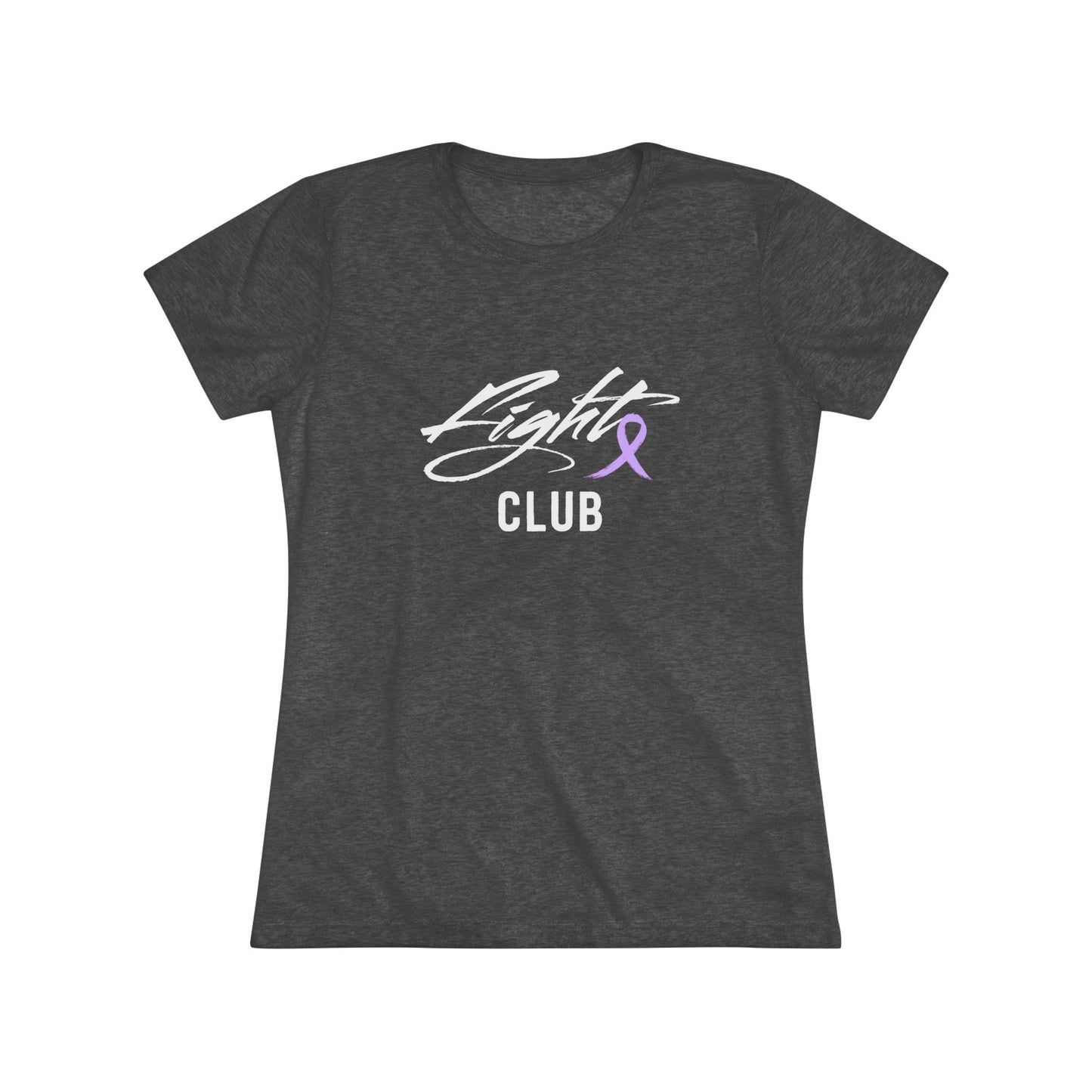 Lightweight Women's Tee with Purple Awareness Ribbon, Cancer Awareness Shirt, Gift for Her, Support Tee, Casual Wear