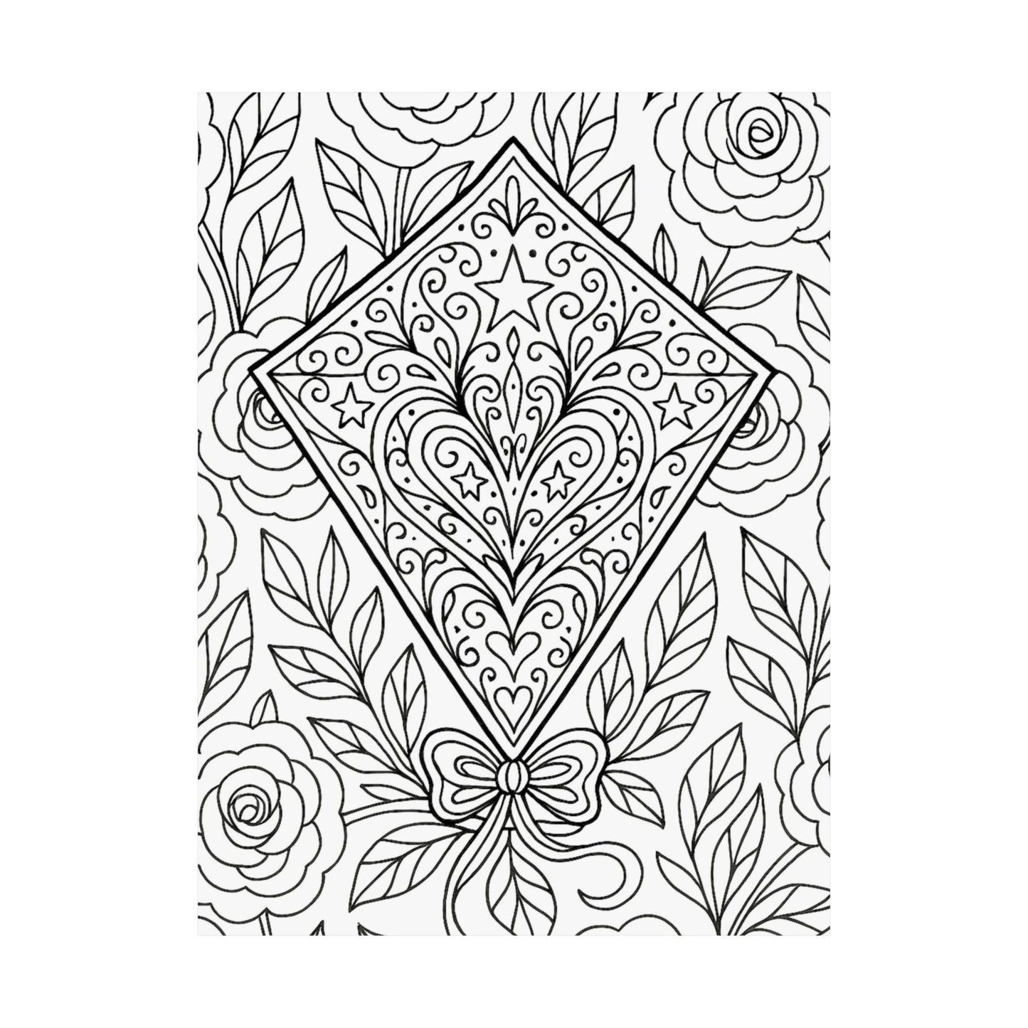 Colorable Kite Poster
