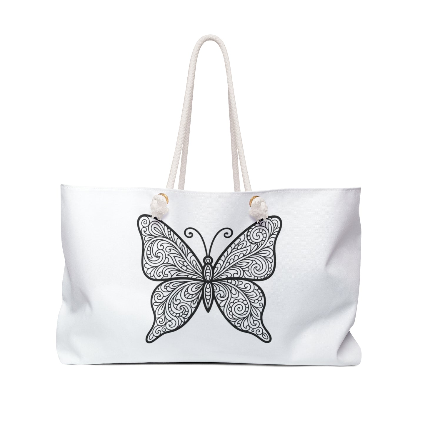 Butterfly Weekender Bag, Travel Tote, Beach Bag, Gym Bag, Overnight Bag, Gift for Nature Lovers, Butterfly Design