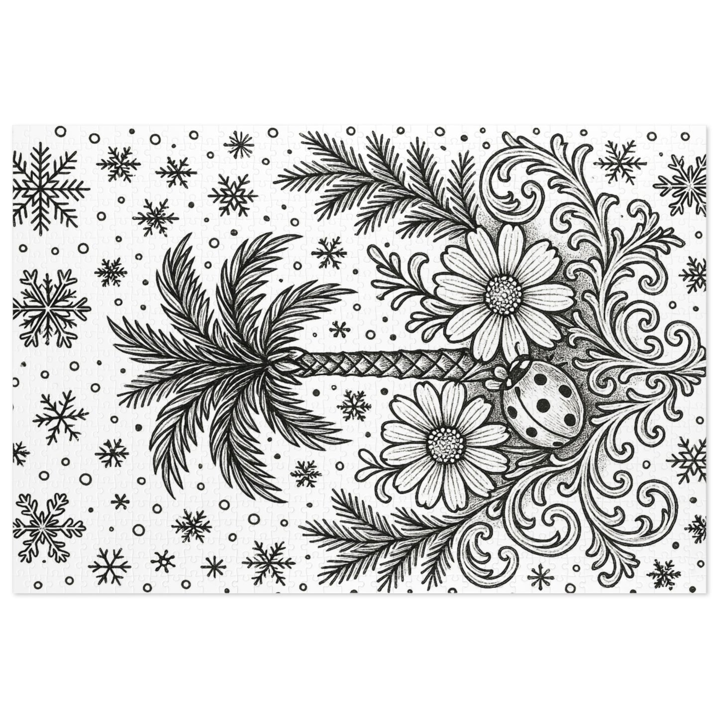 Jigsaw Puzzle: Palm Tree and Lady Bug