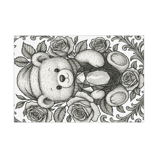 Phi Sigma Sigma Bear and Sapphire - Sorority Gift Wrap