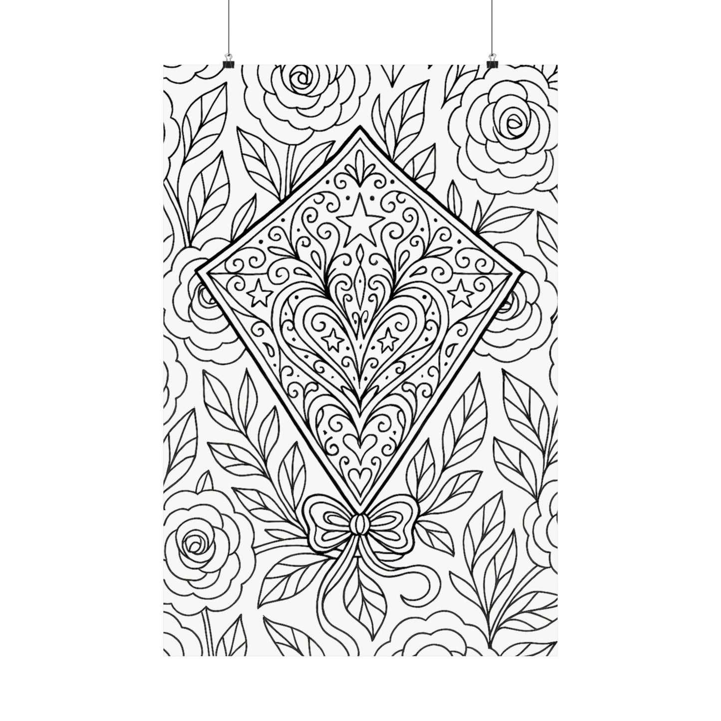 Colorable Kite Poster