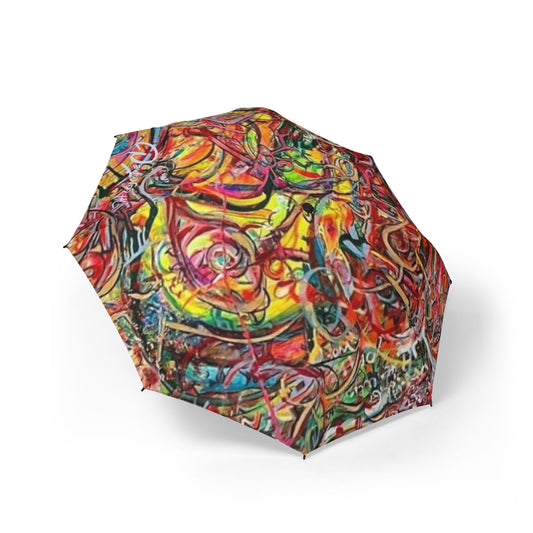 Vibrant Artistic Foldable Umbrella | Colorful Rain Gear, Unique Gift for any Occasion, Stylish and Functional