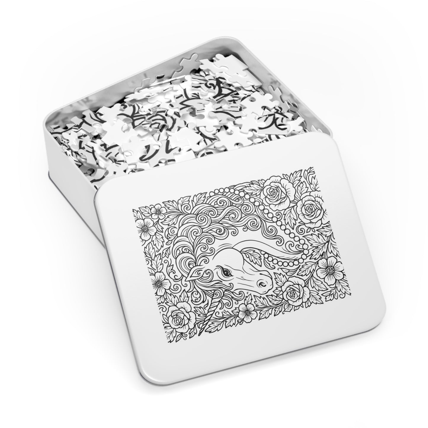 Jigsaw Puzzle: Unicorn and Pearls