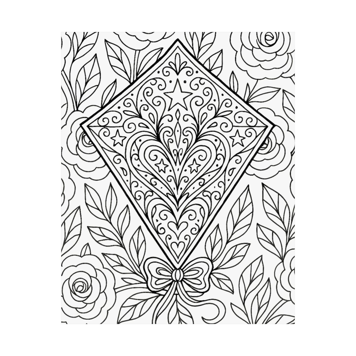 Colorable Kite Poster