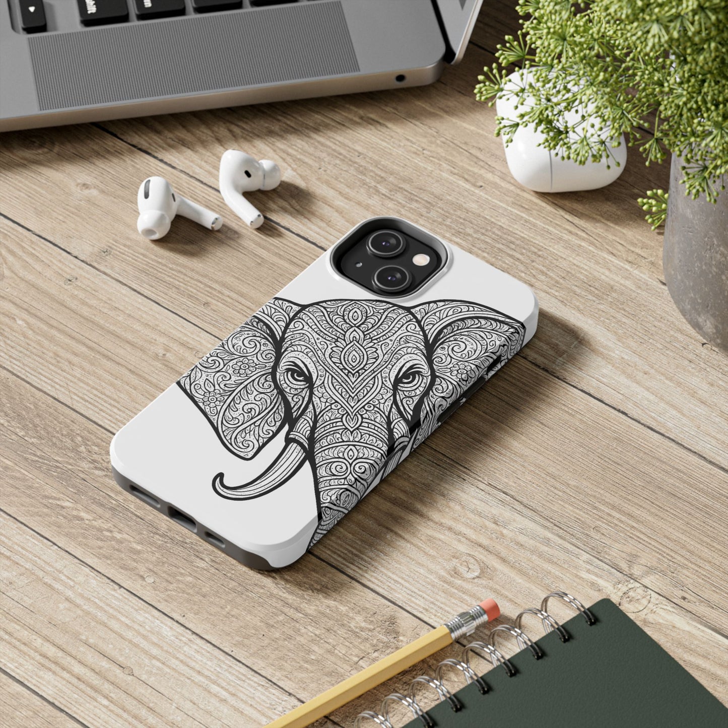 Elephant Design Tough Phone Cases | Tough Protective Cases for Animal Lovers, Gifts for Birthdays, Eco-Friendly, Artistic Phone Accessories