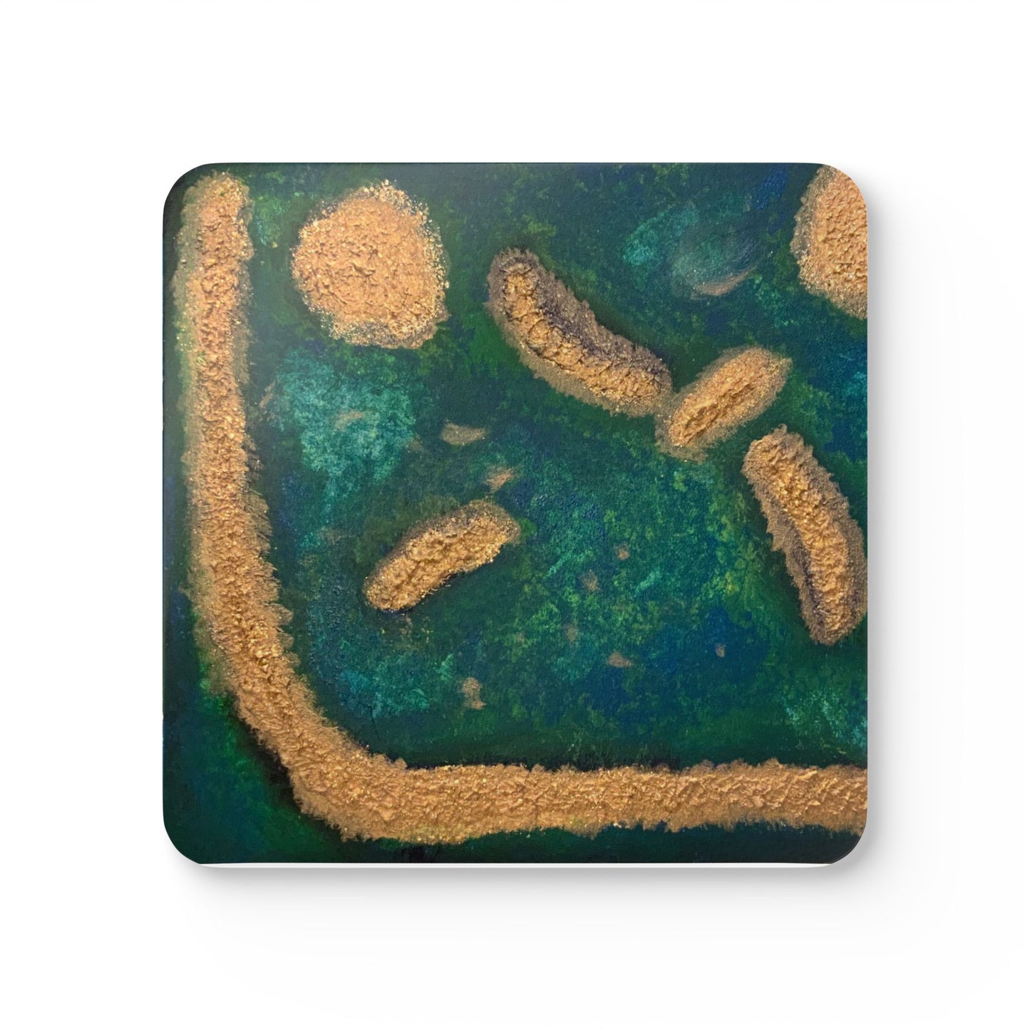 Corkwood Coaster Set titled "Through All Things"- by Cancer Survivor artist Kathy Burns