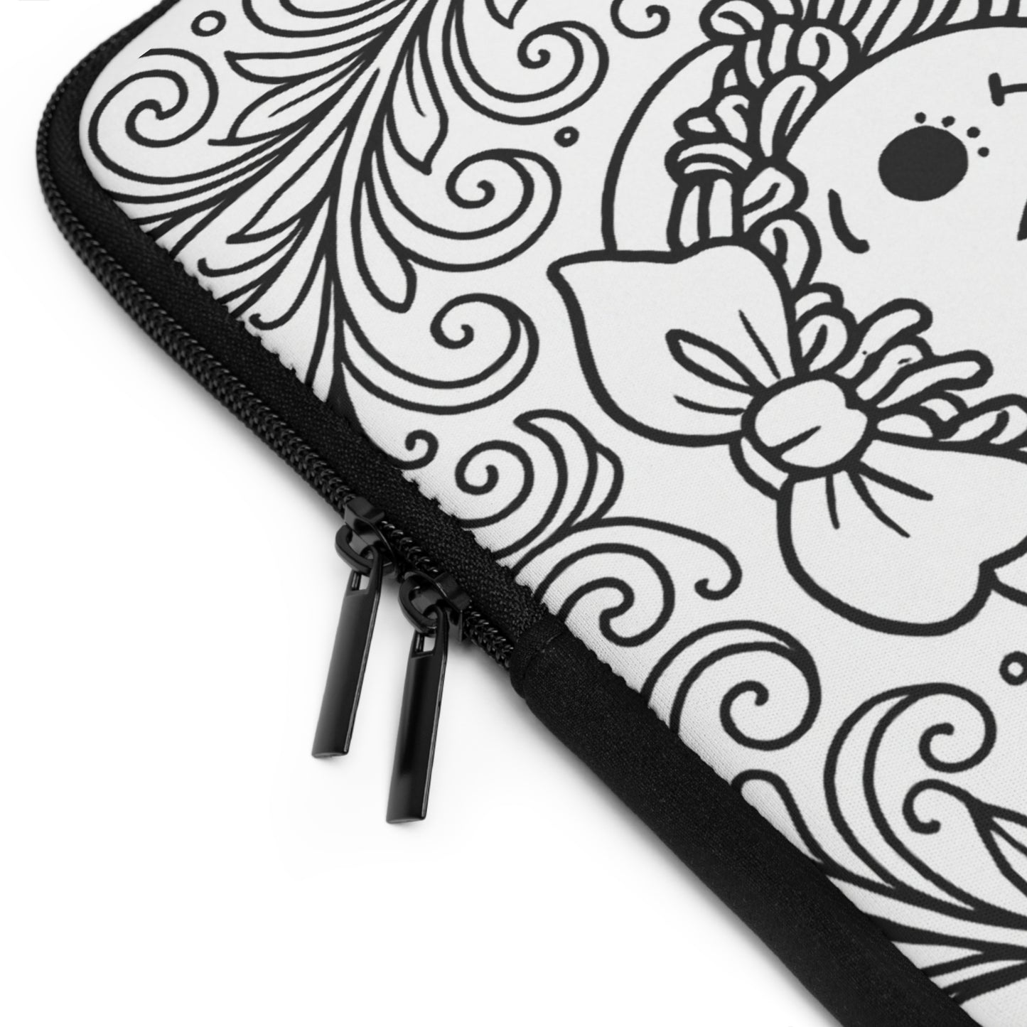Delta Gamma Raggedy Ann Laptop Sleeve — Black & White Decorative Protective Case