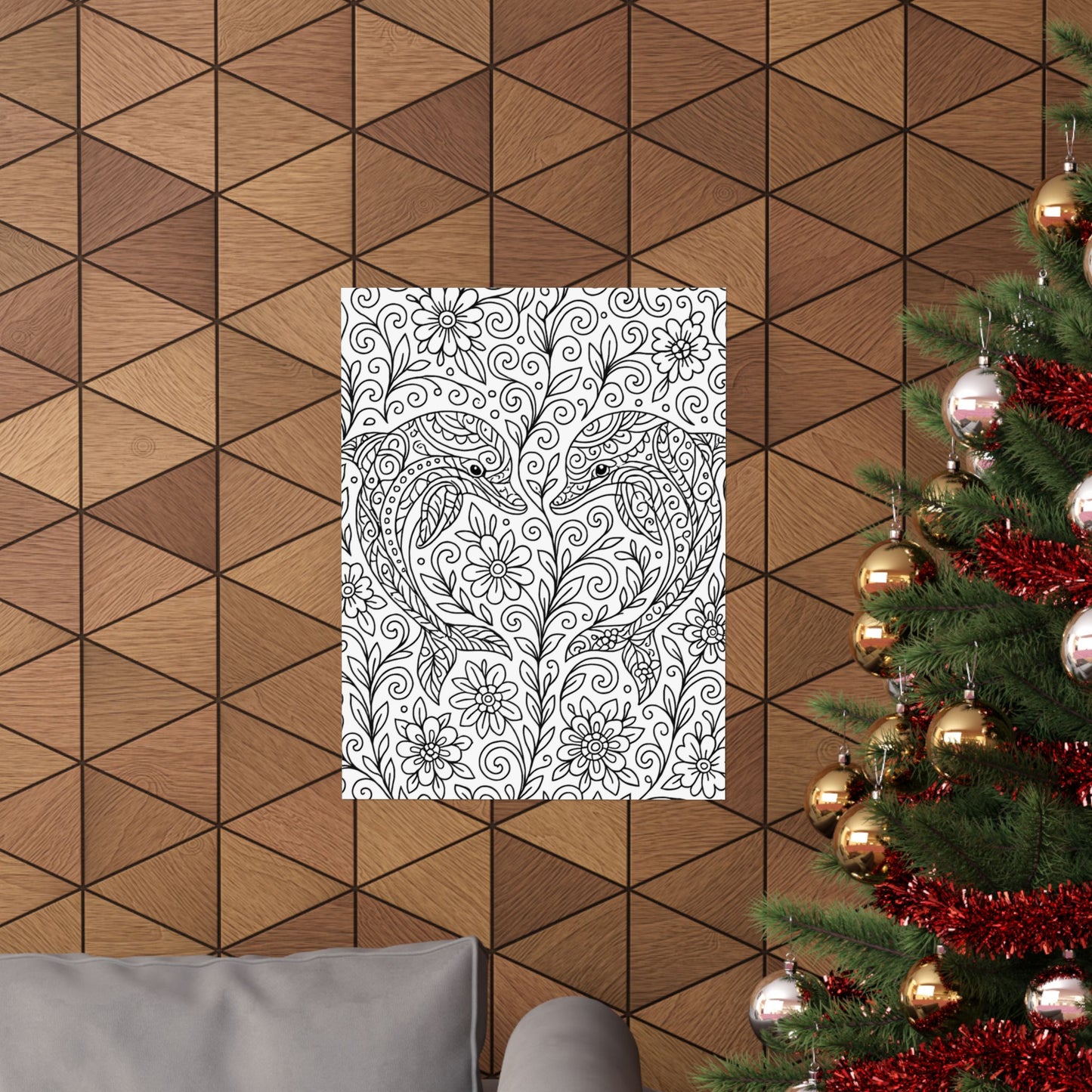 Colorable Dolphins Poster