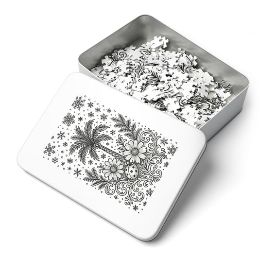 Jigsaw Puzzle: Palm Tree and Lady Bug