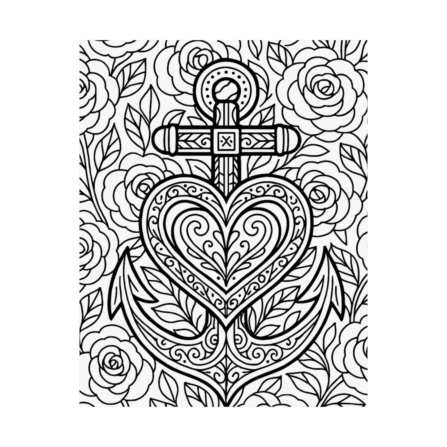 Colorable Anchor Poster