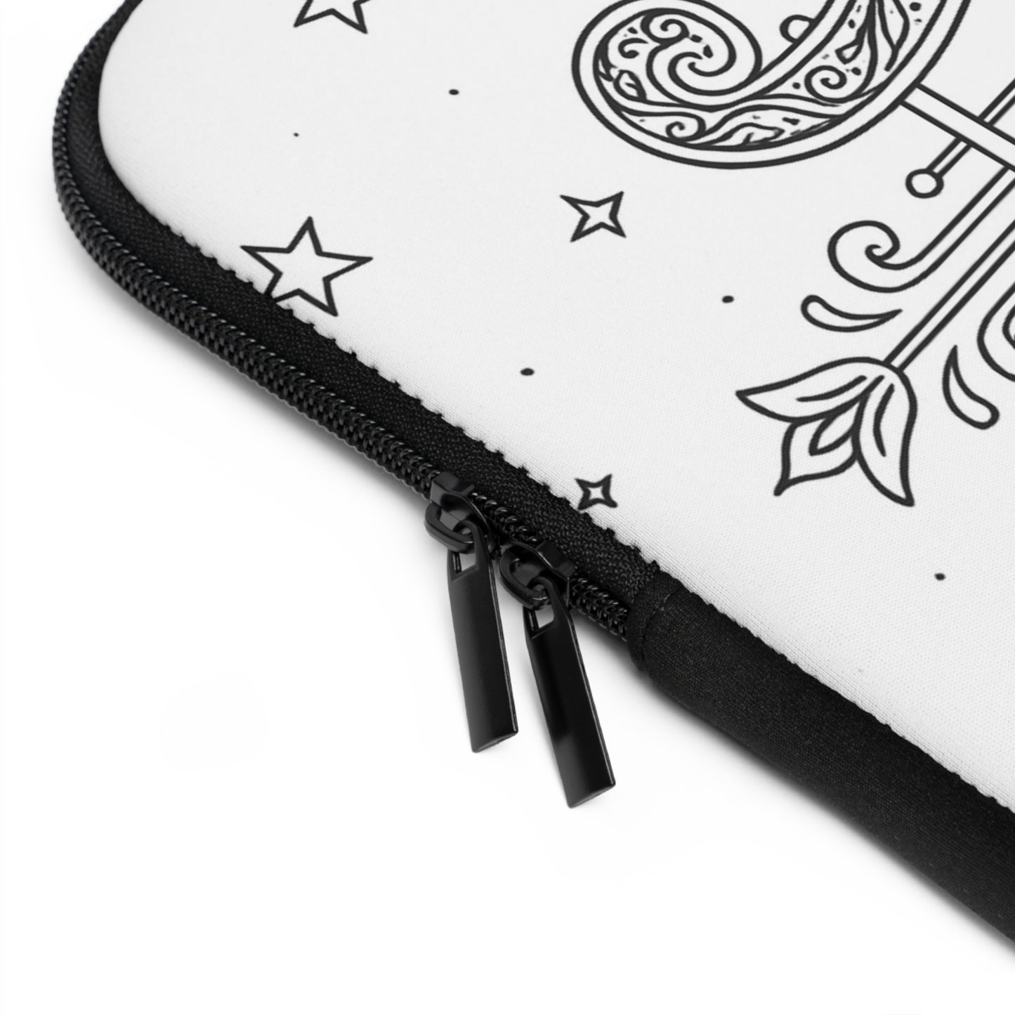 Alpha Chi Omega Lyre Edition Laptop Sleeve — Black & White Decorative Protective Case