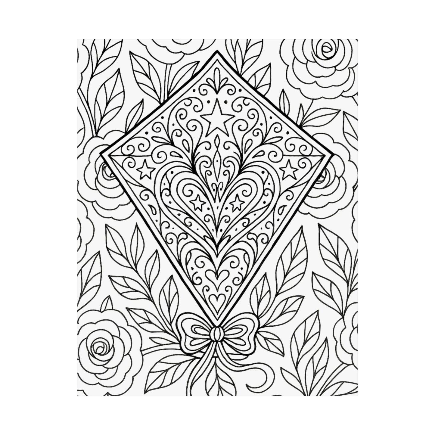 Colorable Kite Poster