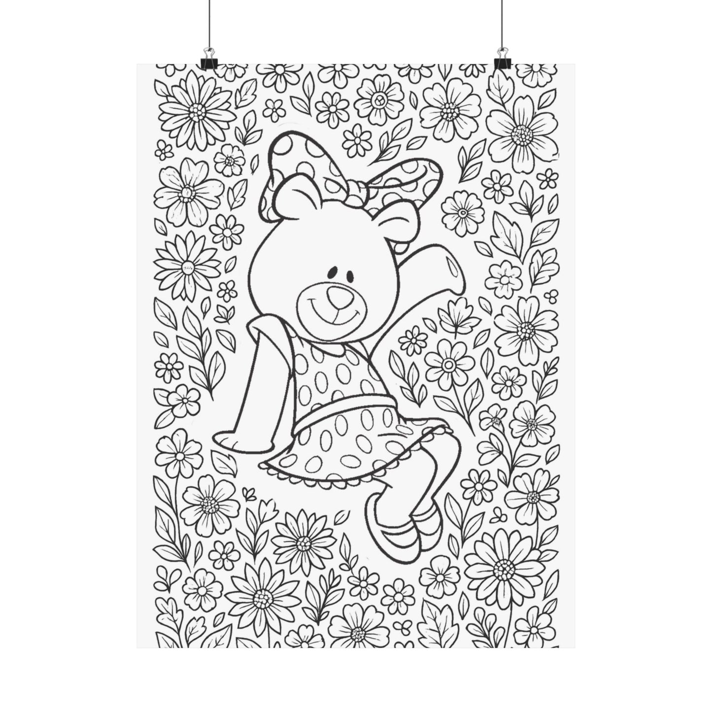 Colorable BetXi Bear Poster