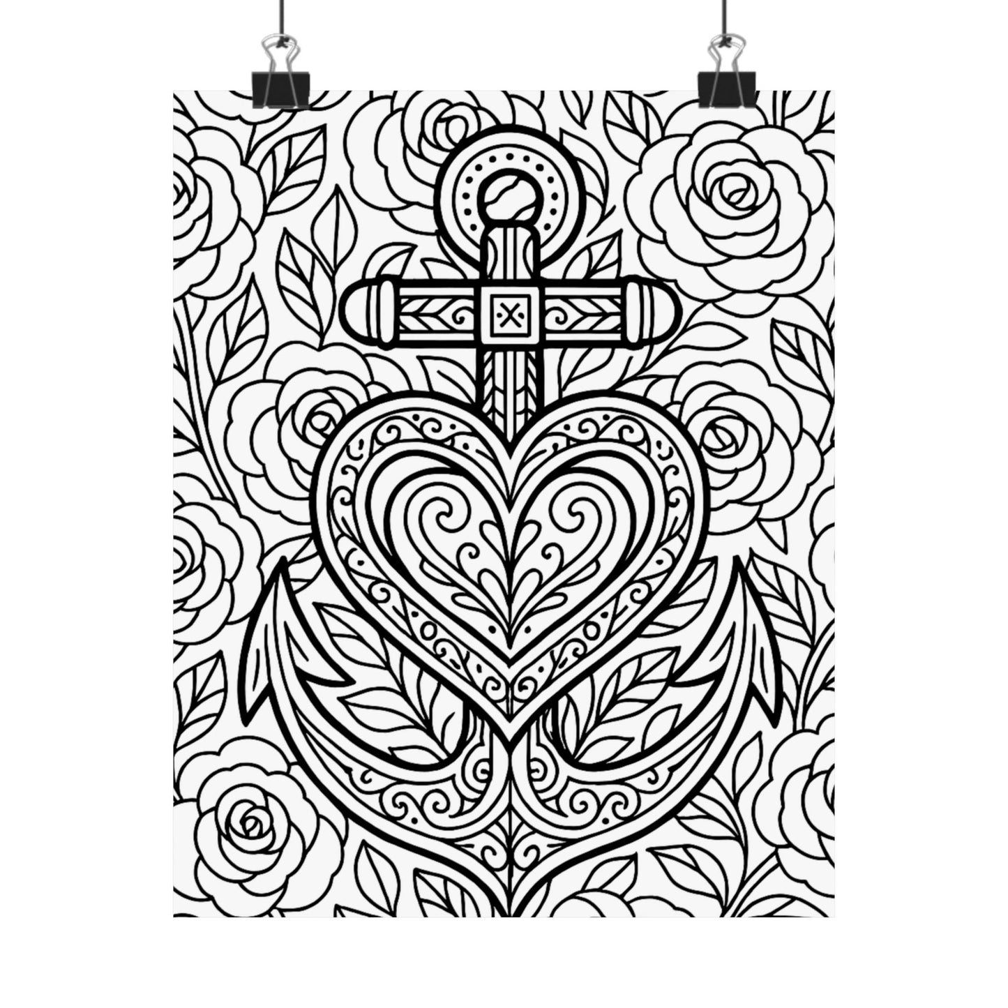 Colorable Anchor Poster