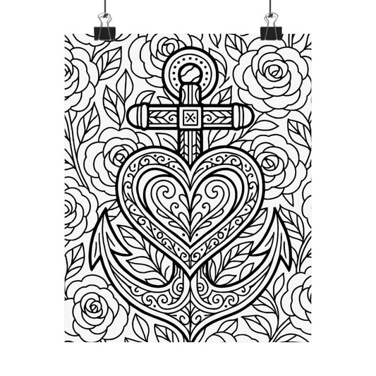 Colorable Anchor Poster