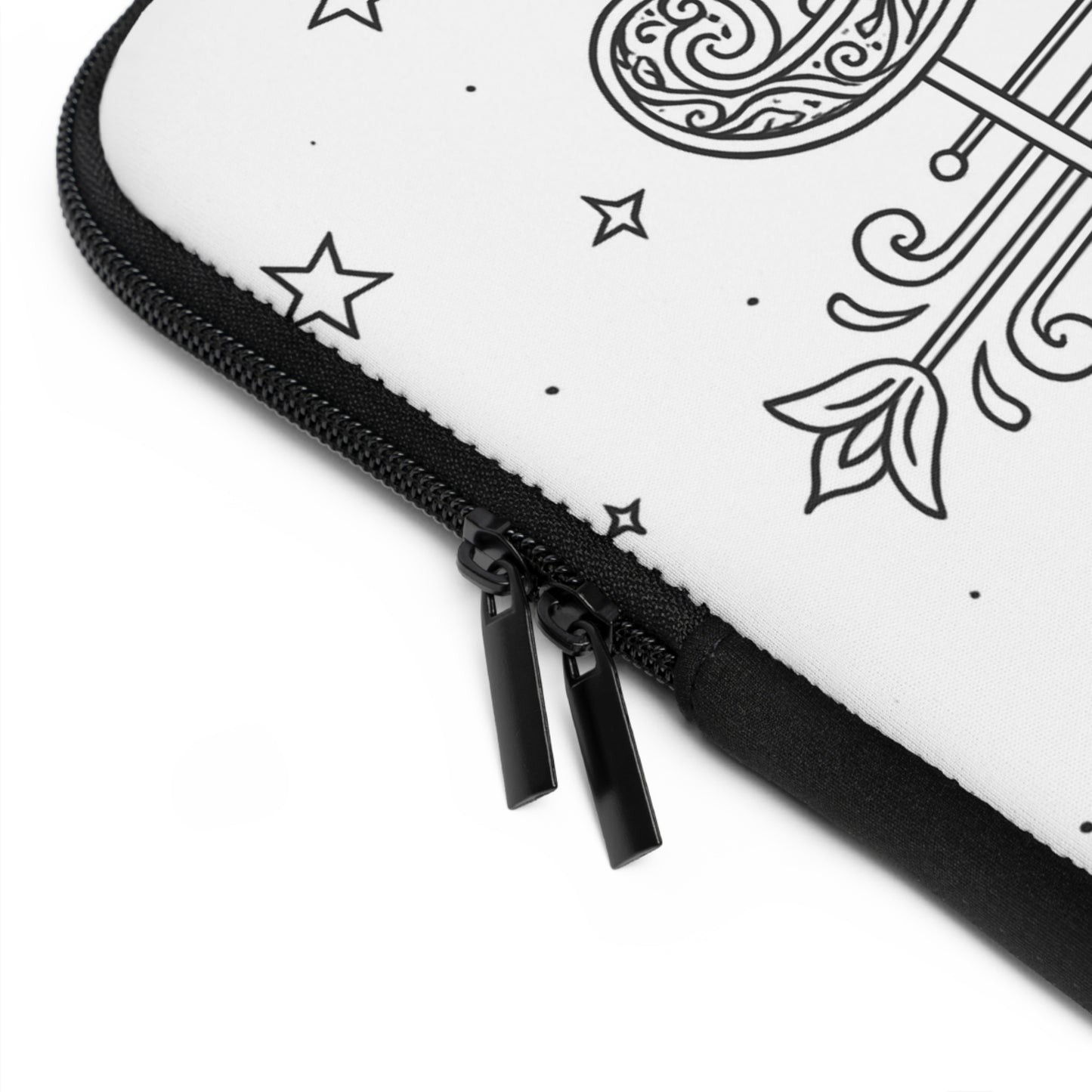 Alpha Chi Omega Lyre Edition Laptop Sleeve — Black & White Decorative Protective Case