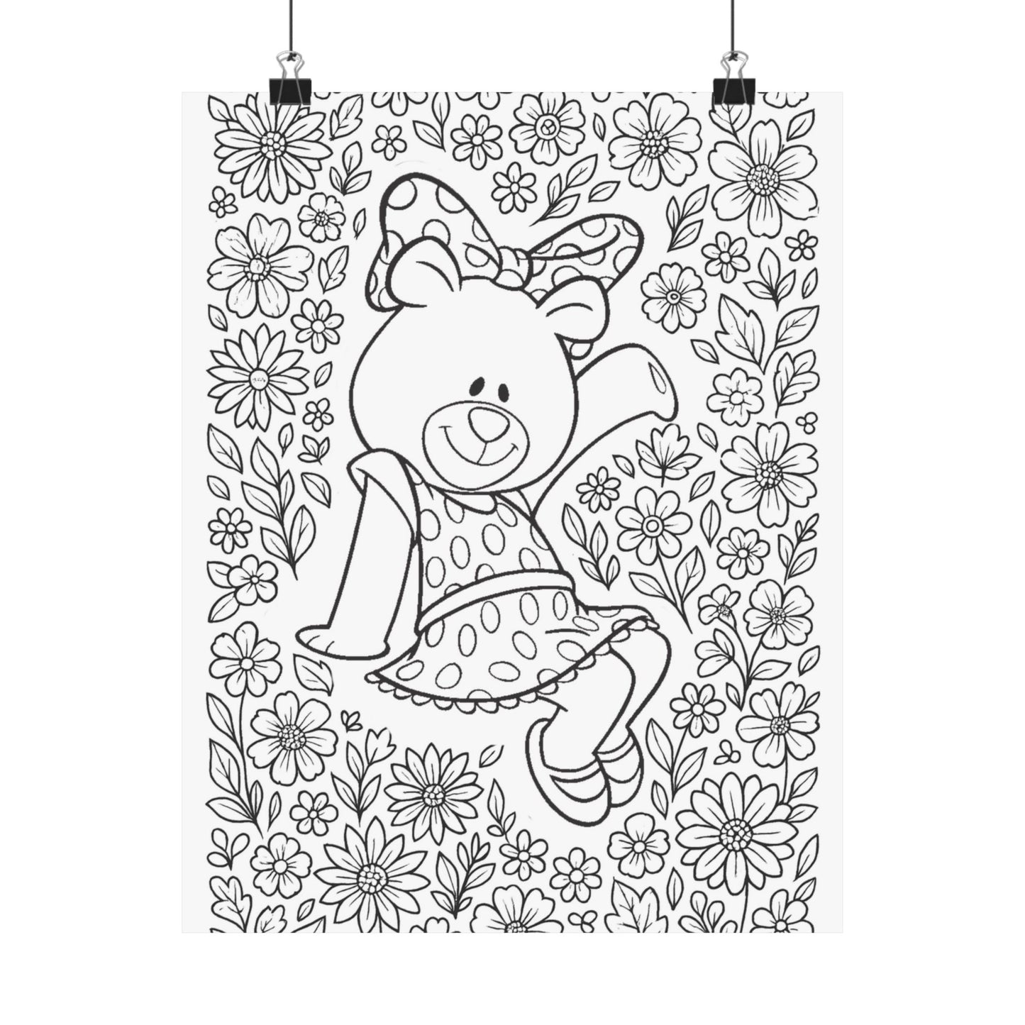 Colorable BetXi Bear Poster