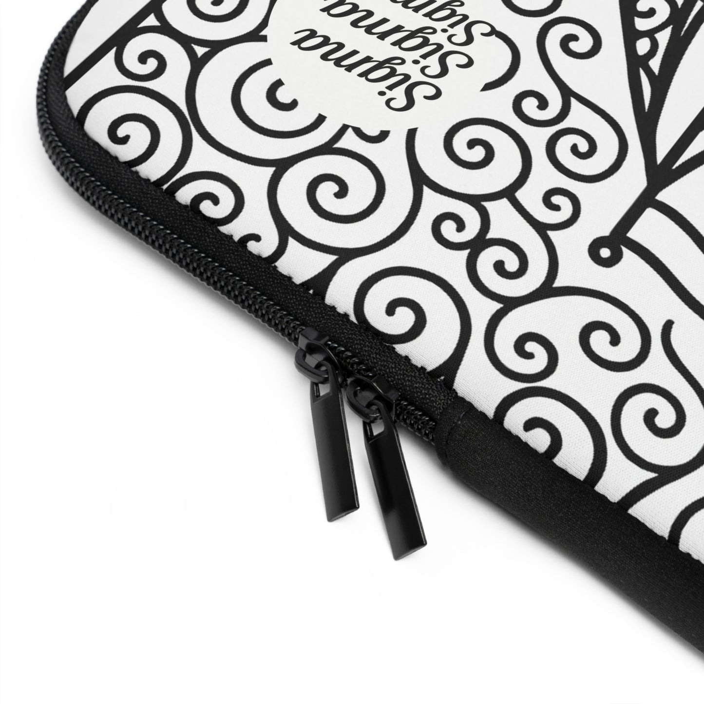 Sigma Sigma Sigma Sailboat Laptop Sleeve — Black & White Decorative Protective Case
