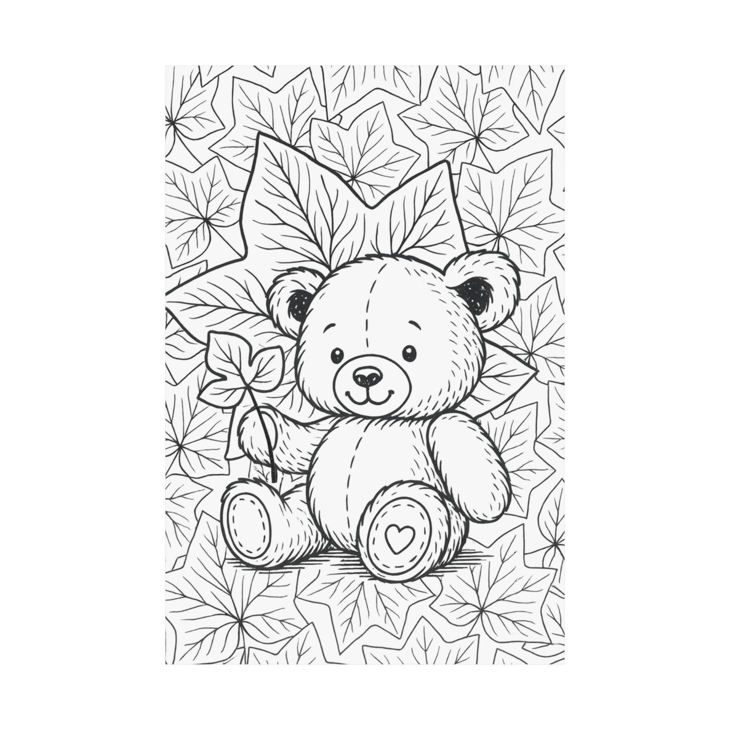 Colorable Bear Poster