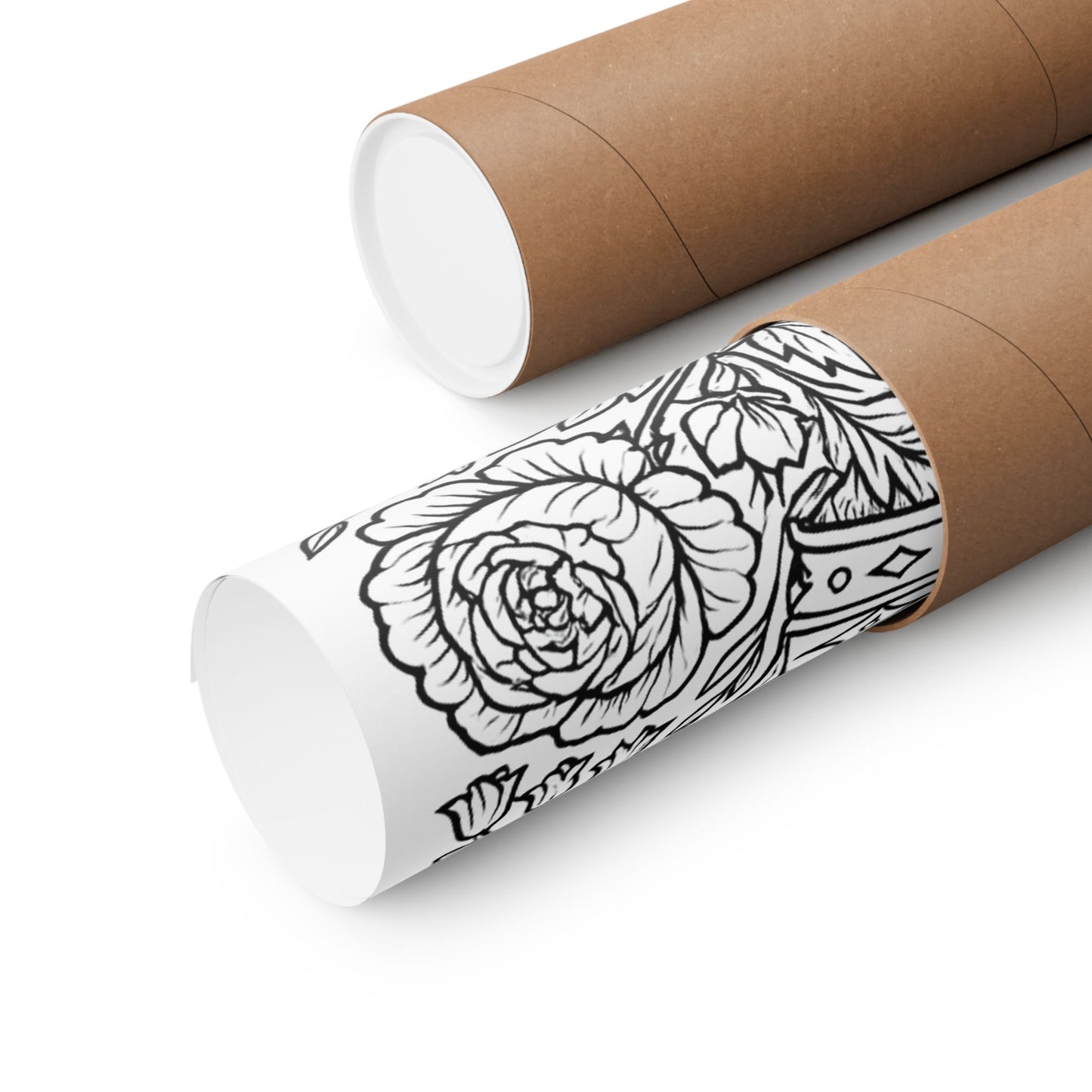 Colorable Crown and Palm Tree Poster