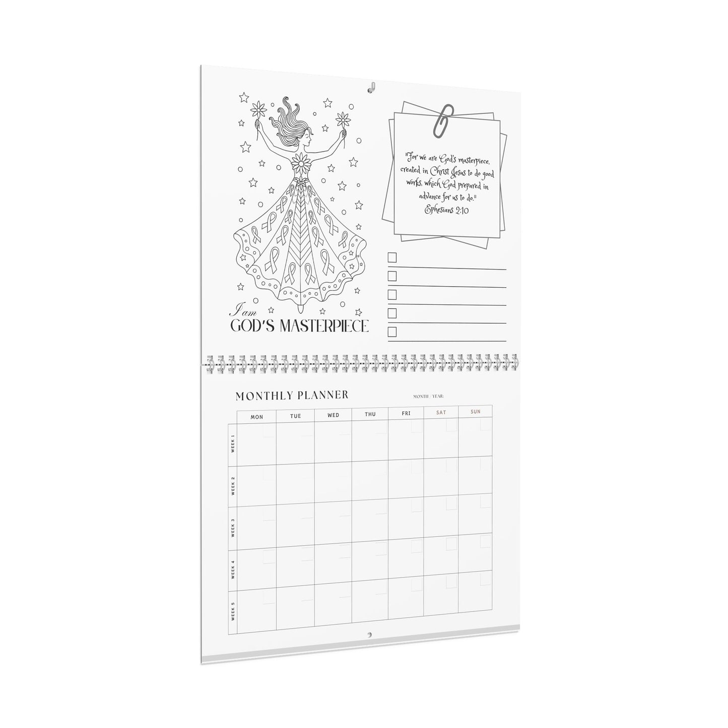 Inspirational Christian Wall Calendar & Monthly Planner – A Healing Gift of Hope and Organization