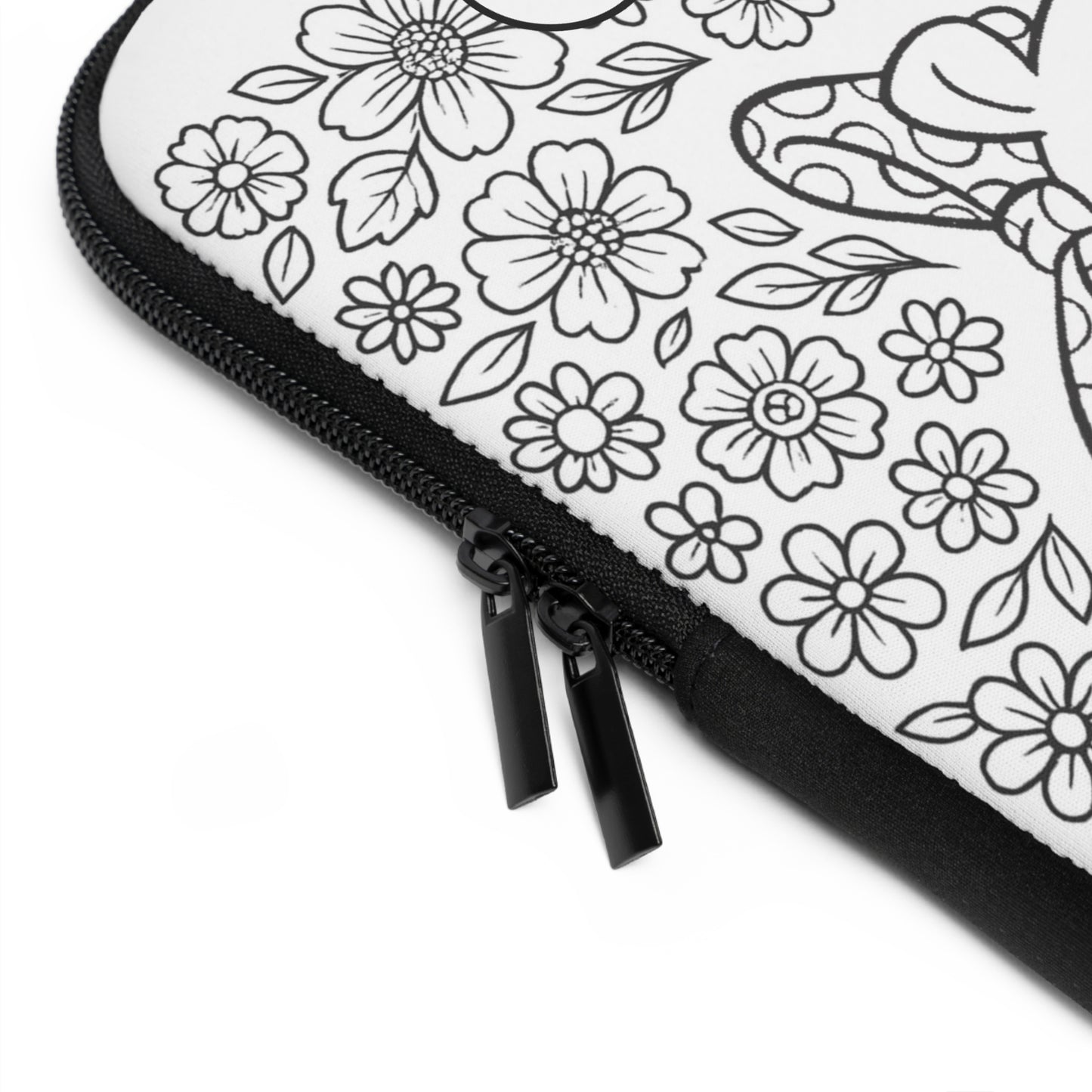 Alpha Xi Delta BetXiBear Laptop Sleeve — Black & White Decorative Protective Case