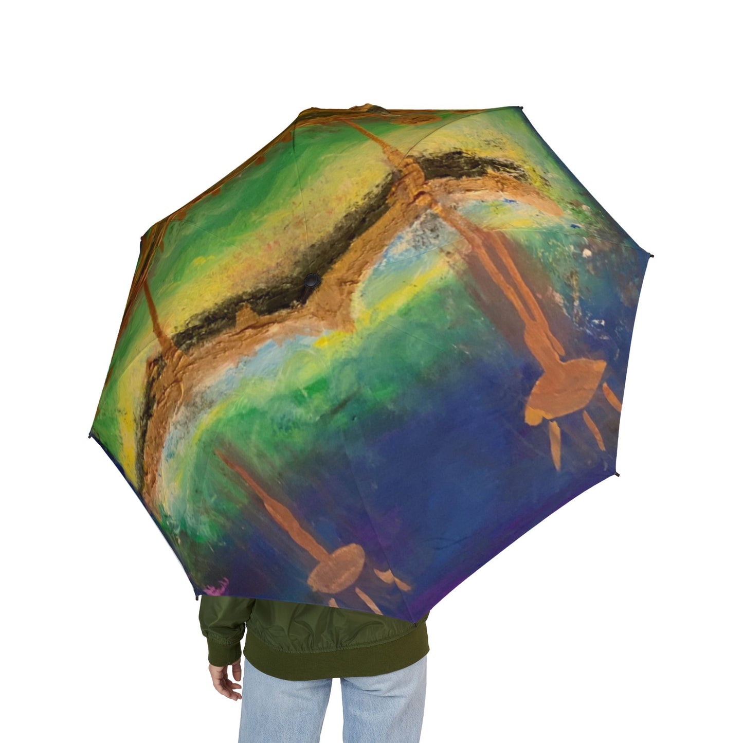 Vibrant Art Umbrella - featuring art from ScART - (Scar Art).  Artist: Idun-Cara Byers