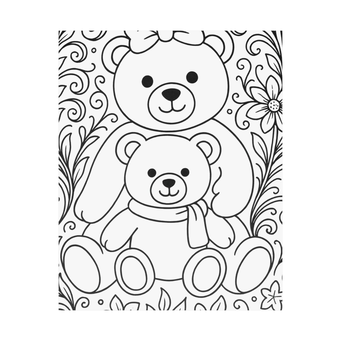 Colorable Bear Poster