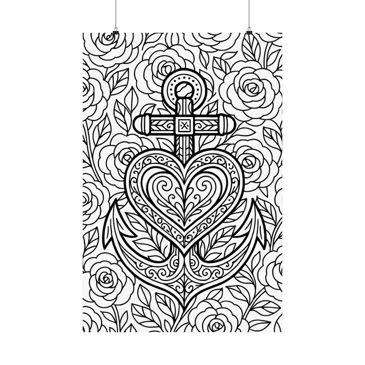 Colorable Anchor Poster