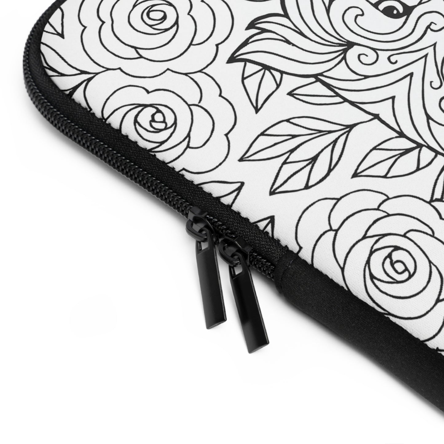 Alpha Delta Pi Lion Laptop Sleeve — Black & White Decorative Protective Case