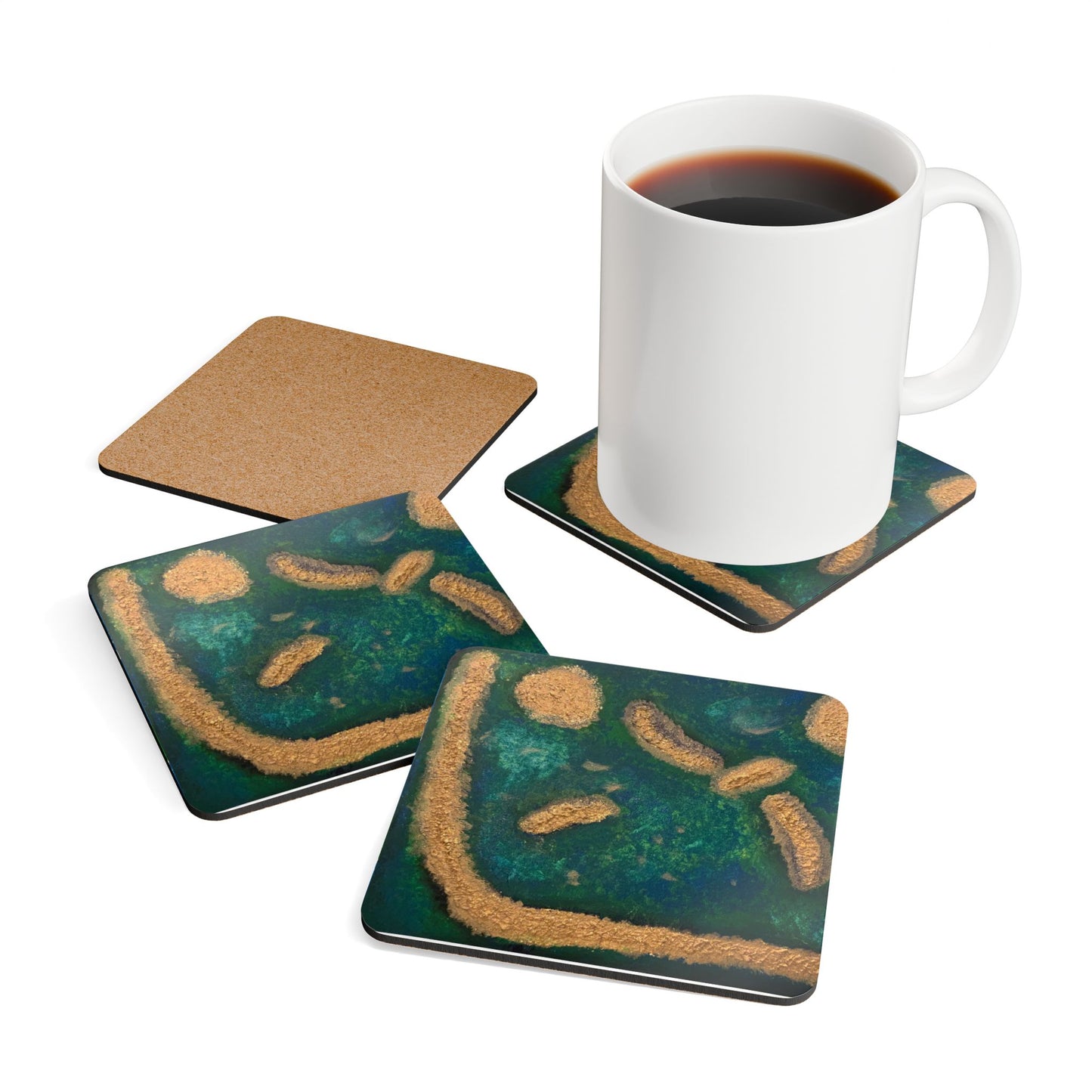 Corkwood Coaster Set titled "Through All Things"- by Cancer Survivor artist Kathy Burns