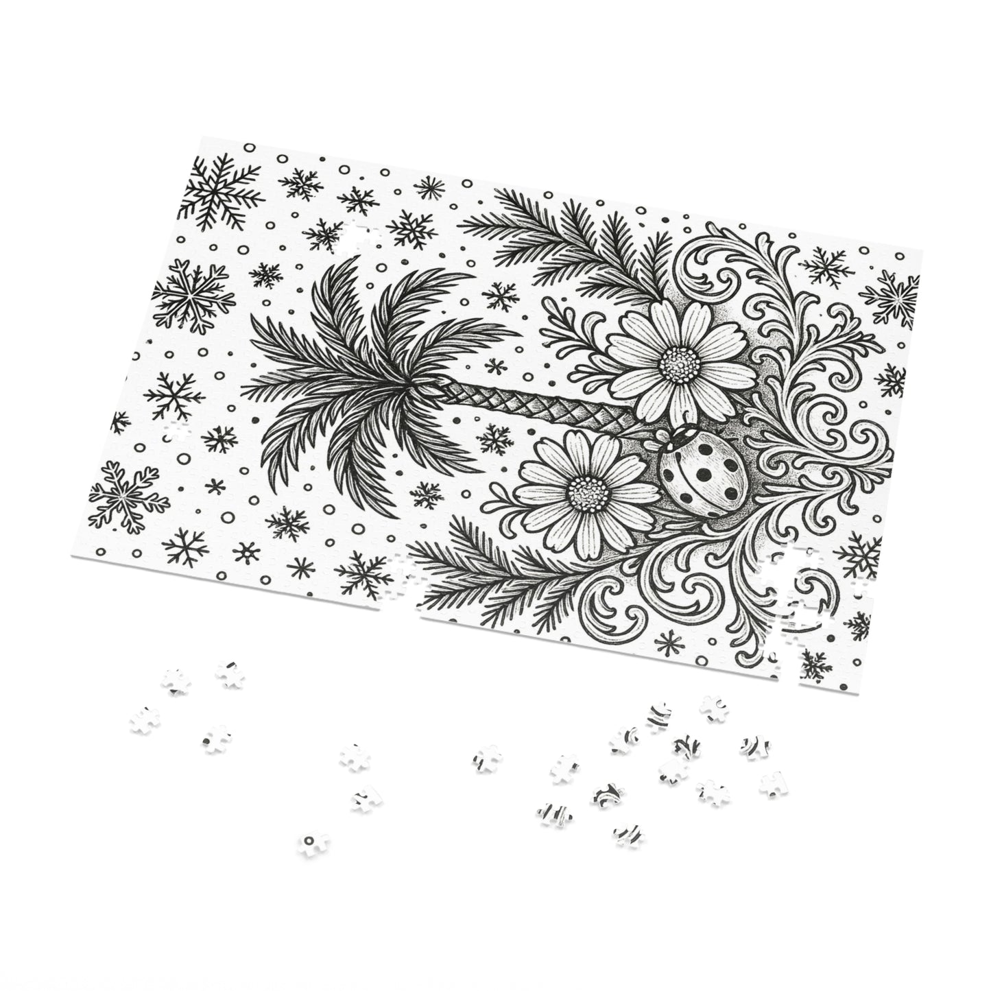 Jigsaw Puzzle: Palm Tree and Lady Bug