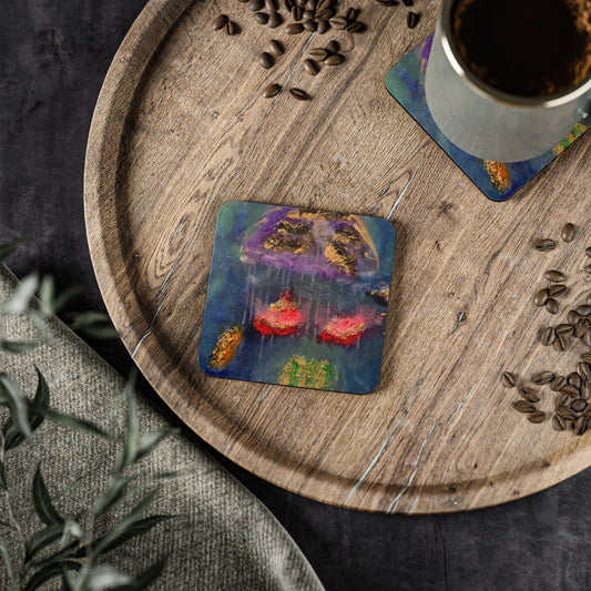 Corkwood Coaster Set - by Cancer Survivor artist Tara Kennon