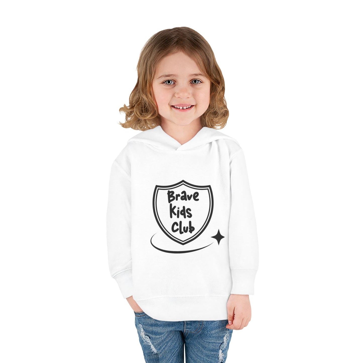 BRAVE KIDS CLUB Hoodie, Cute Kids Fleece Pullover, Toddler Clothing, Gift for Kids, Family Matching Outfit, Playful Style
