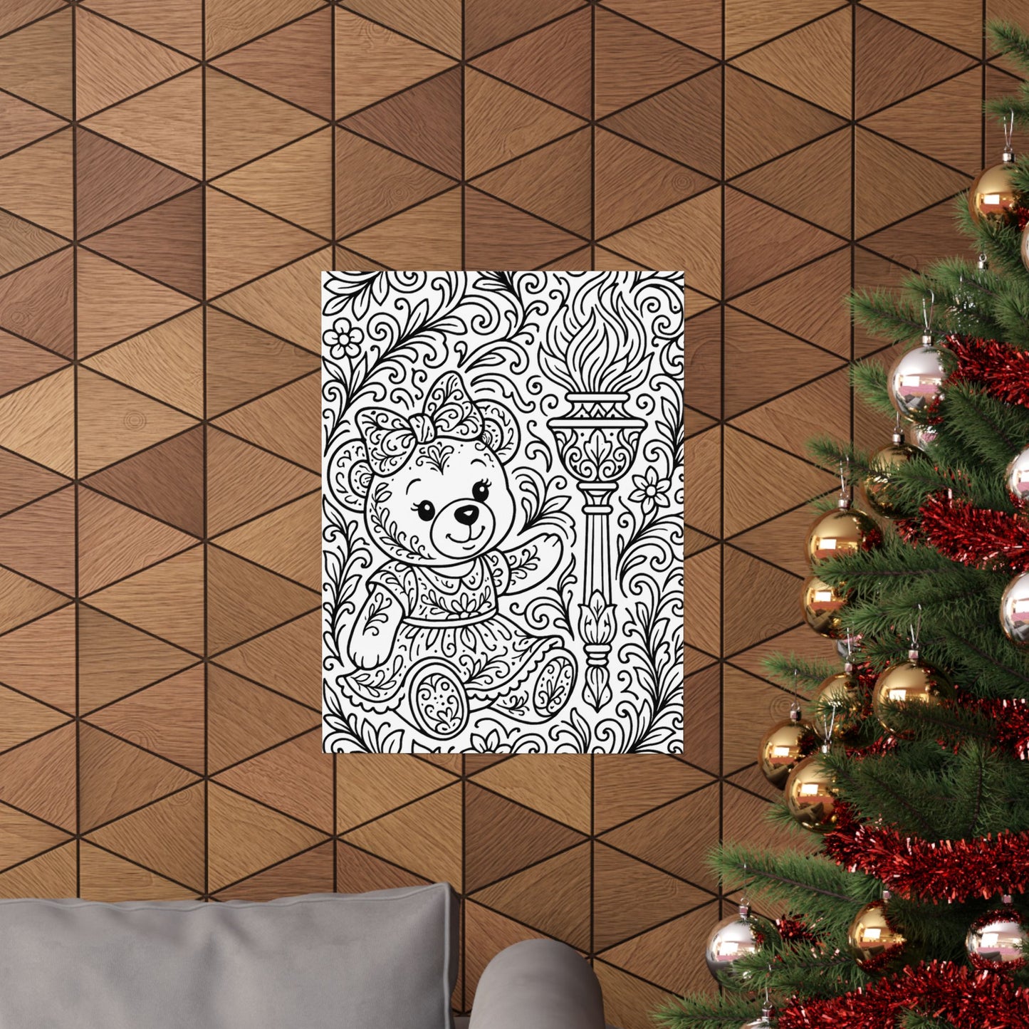 Colorable Bear Poster