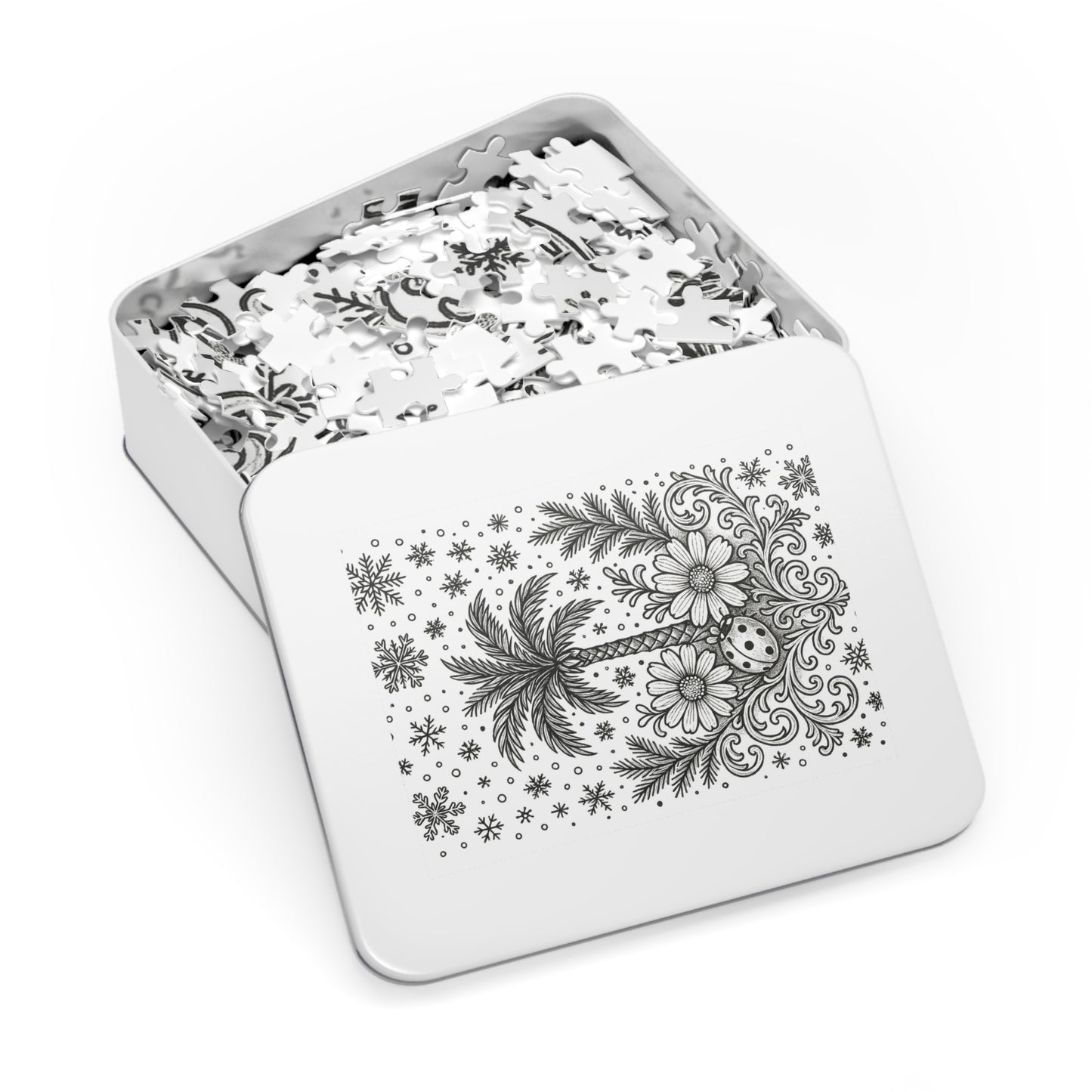 Jigsaw Puzzle: Palm Tree and Lady Bug