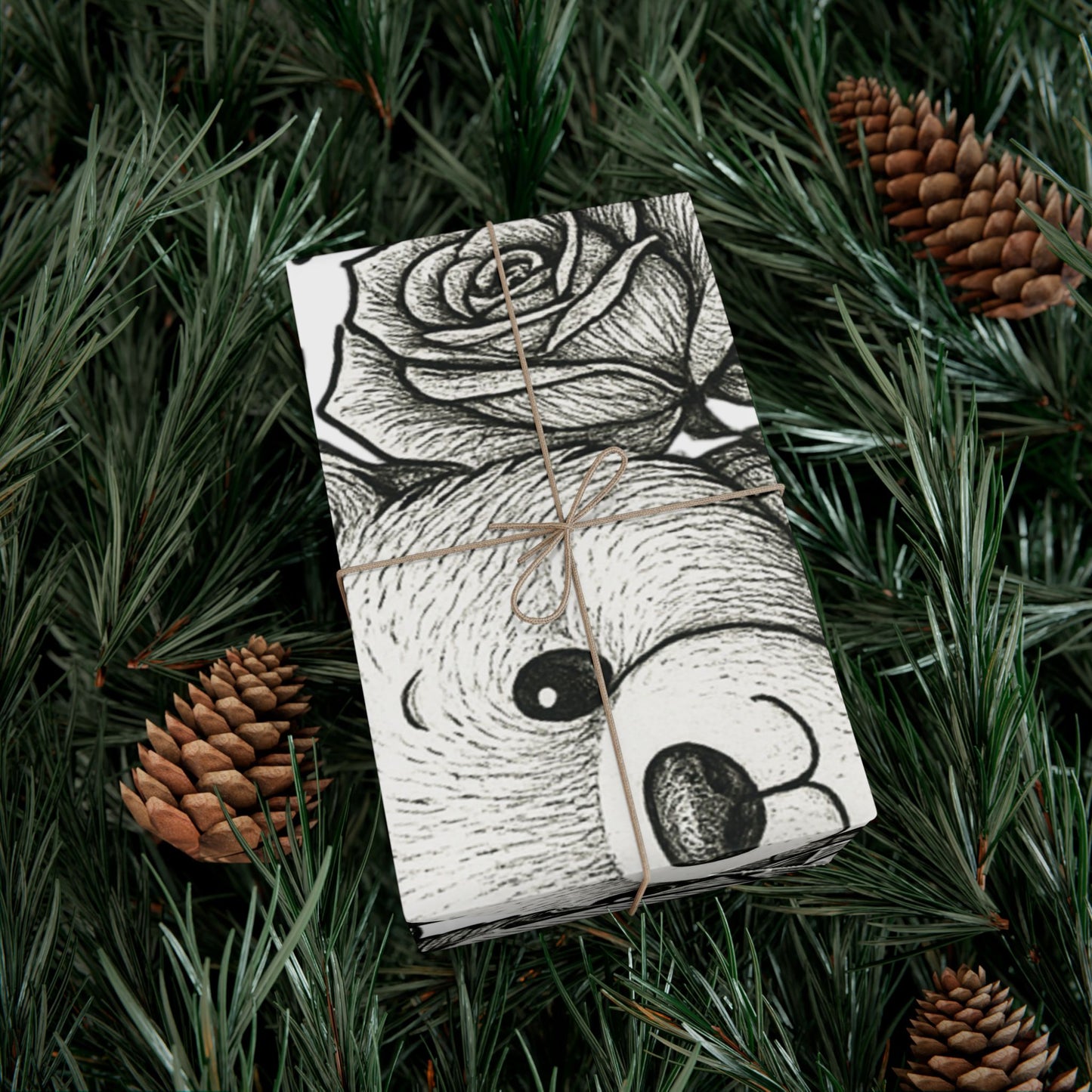 Phi Sigma Sigma Bear and Sapphire - Sorority Gift Wrap