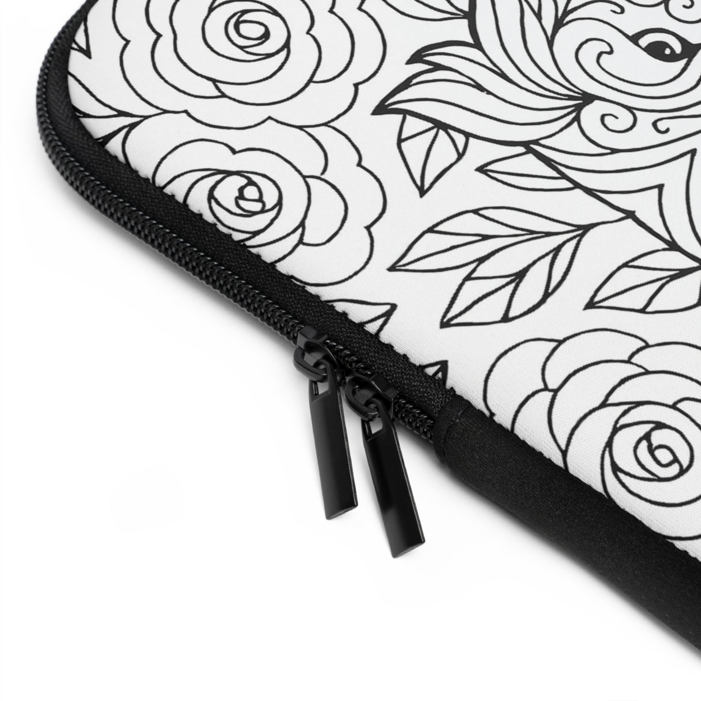 Alpha Delta Pi Lion Laptop Sleeve — Black & White Decorative Protective Case