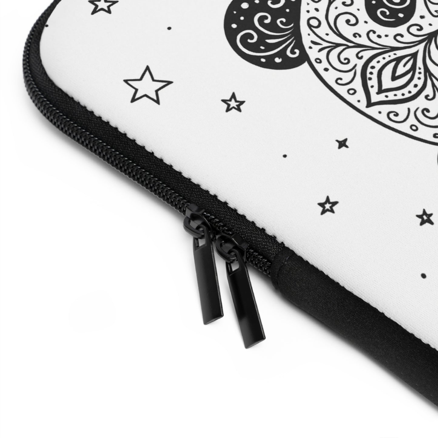 Alpha Omicron Pi Panda Laptop Sleeve — Black & White Decorative Protective Case