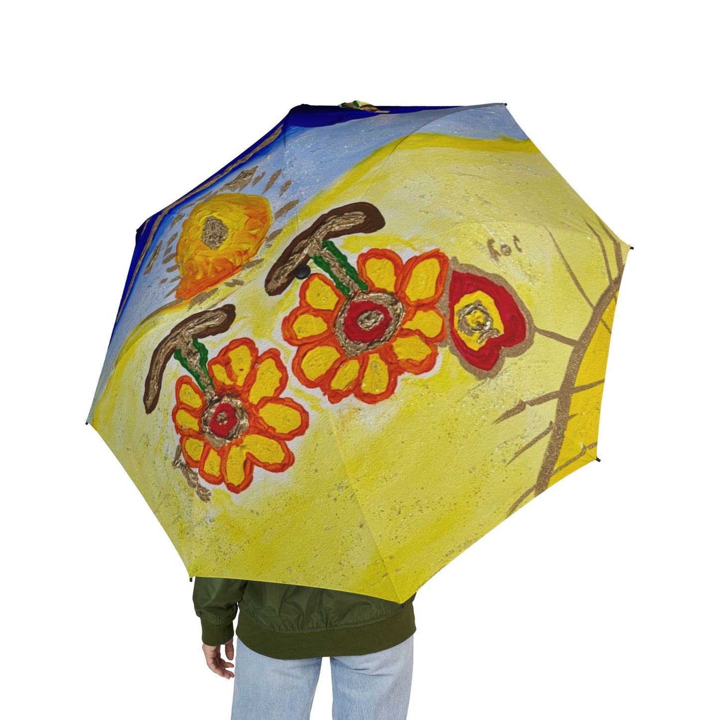 Vibrant Art Umbrella - featuring art from ScART - (Scar Art).  Artist: Kimberly Meyers-Turner