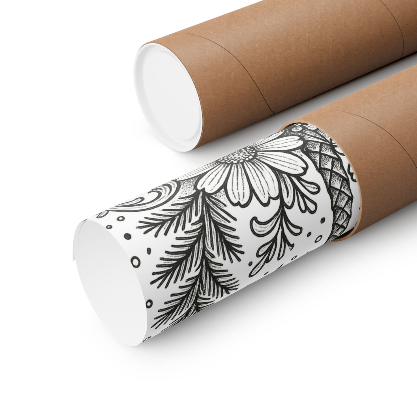 Colorable Palm Tree and Lady Bug Poster