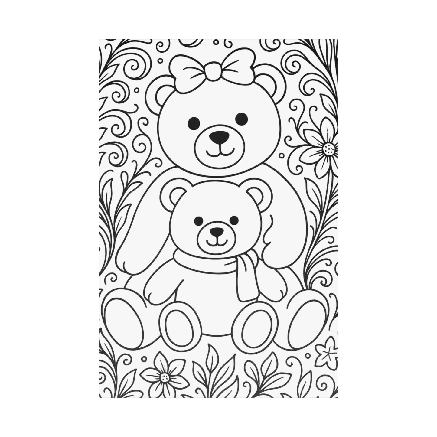 Colorable Bear Poster