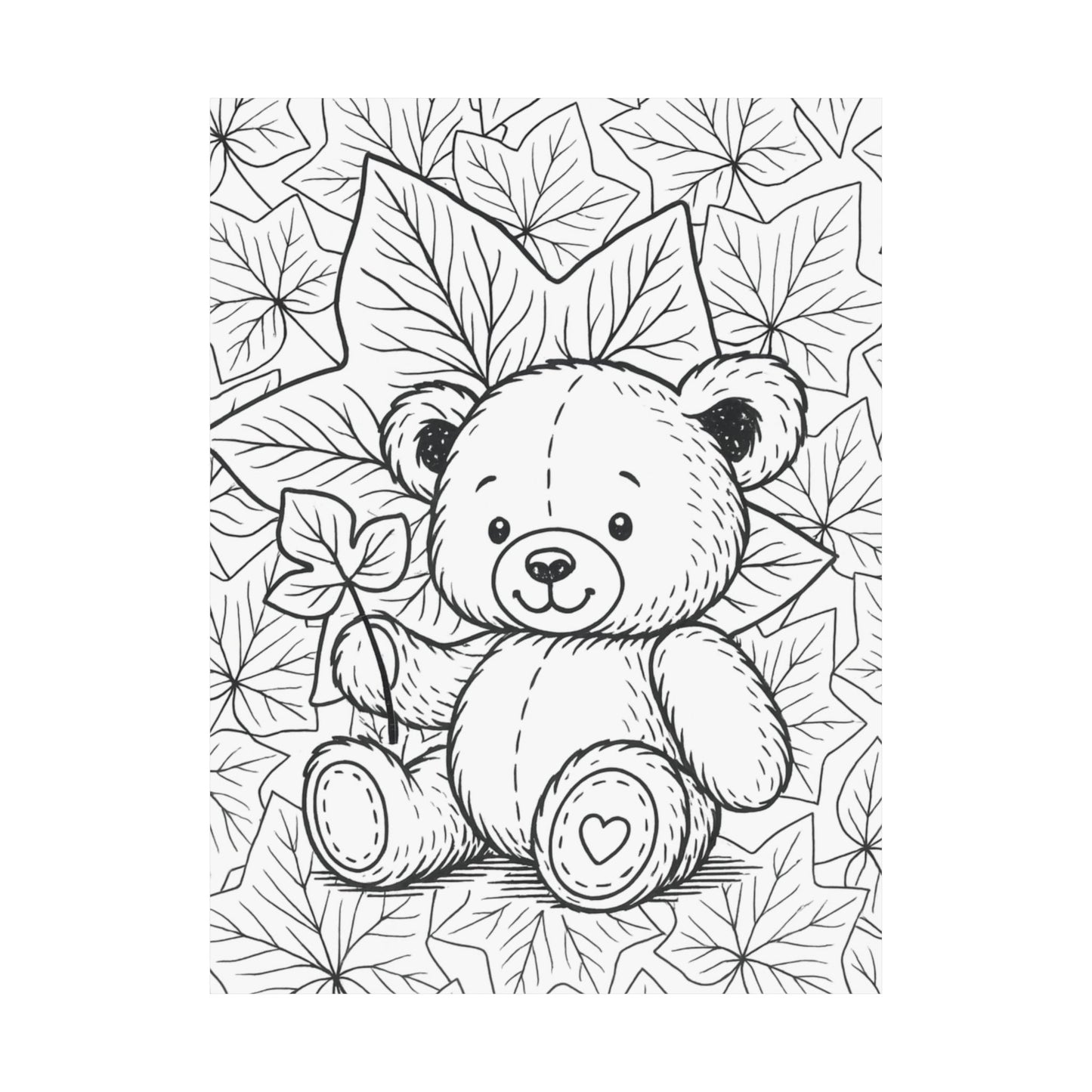 Colorable Bear Poster