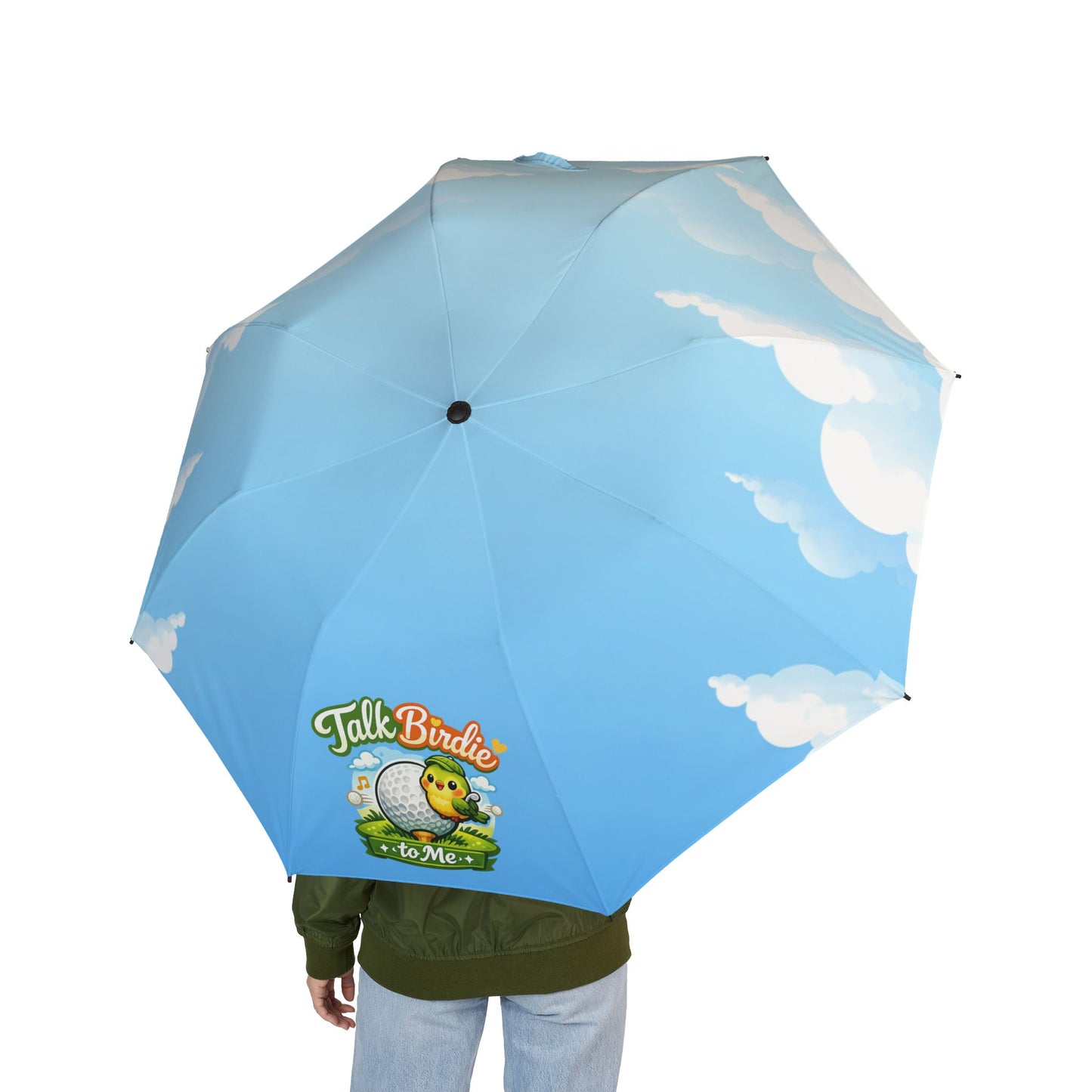 'Talk Birdie to Me' Foldable Sky-Print Umbrella —