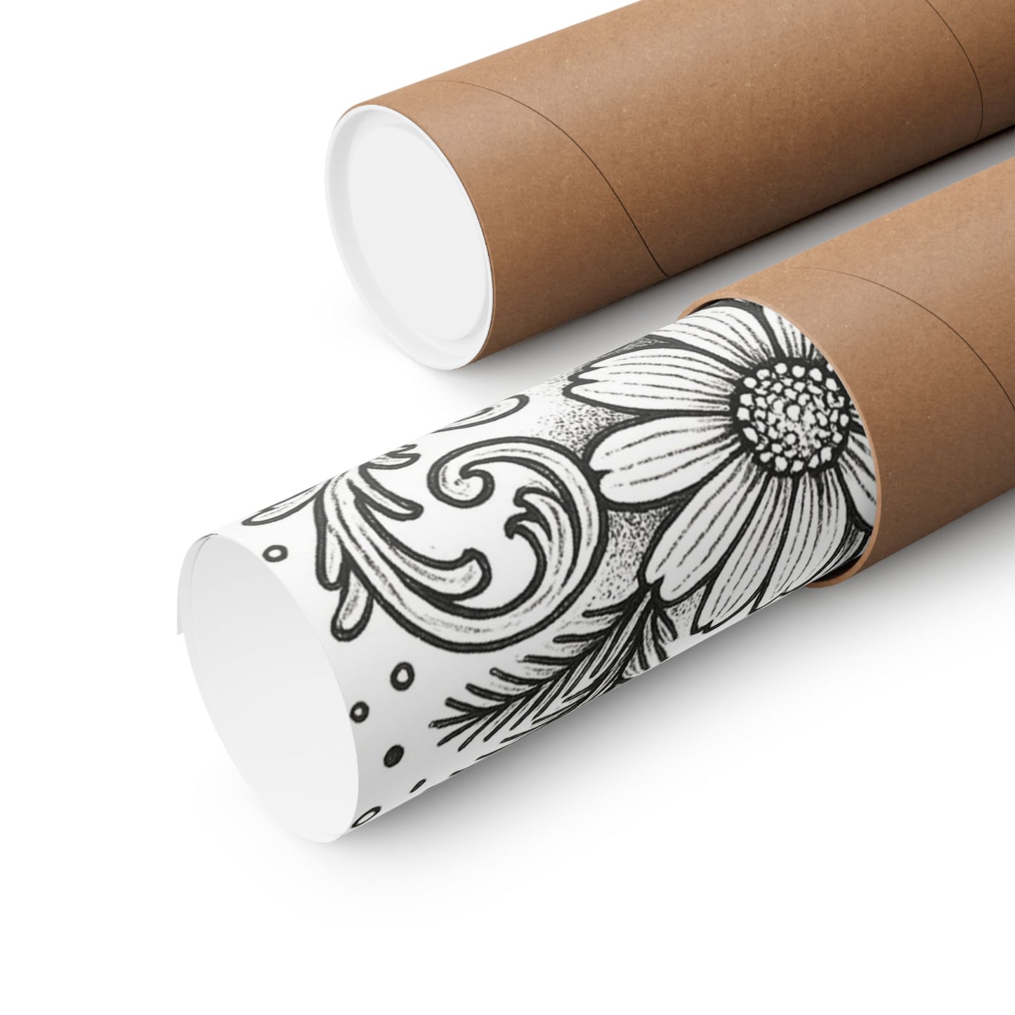 Colorable Palm Tree and Lady Bug Poster