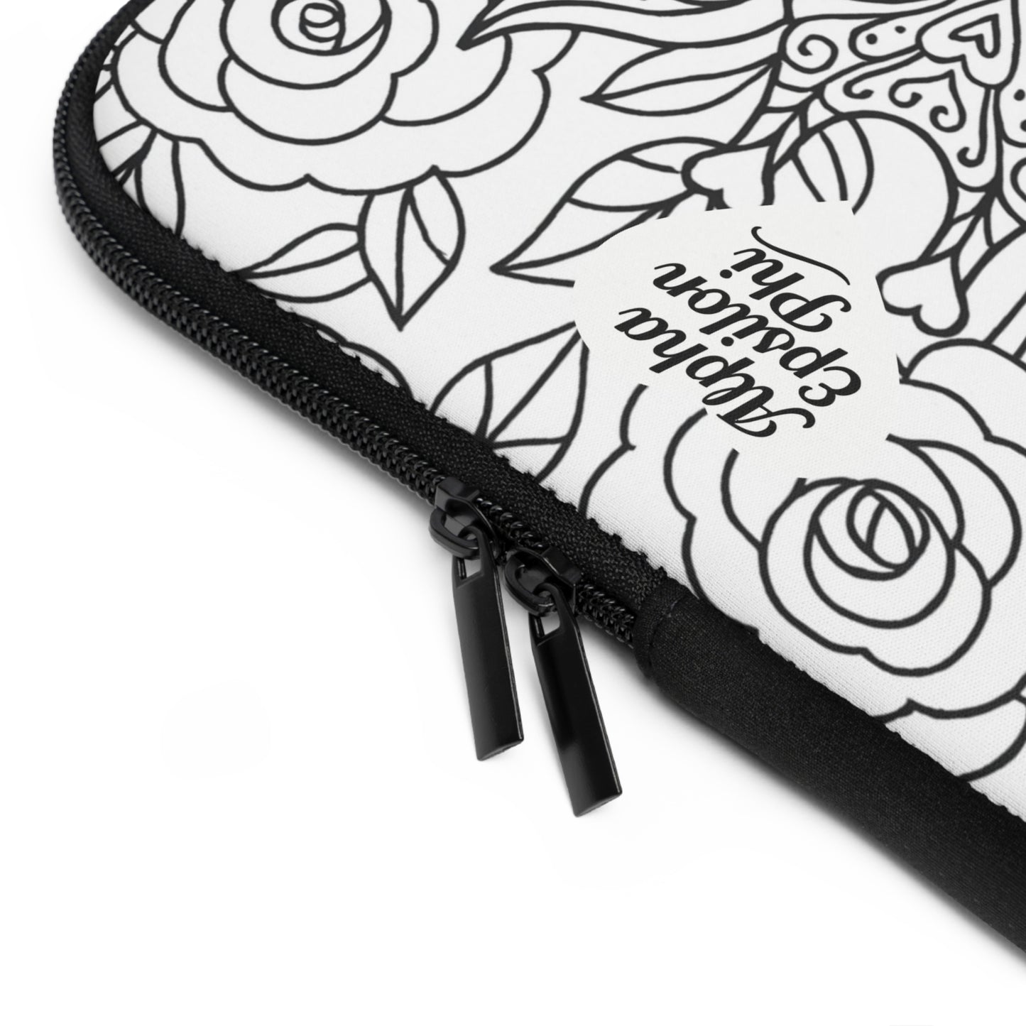 Alpha Epsilon Phi Giraffe Laptop Sleeve — Black & White Decorative Protective Case