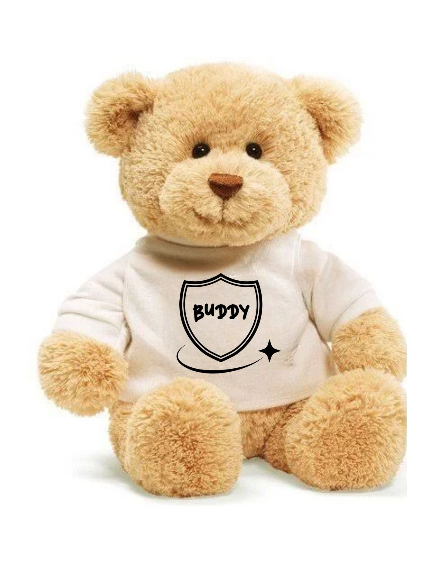 BUDDY THE BRAVE BEAR Teddy Bear with T-Shirt - for our Little Warriors