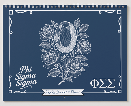 Phi Sigma Sigma Wall Calendar — Sapphire & Bear Edition